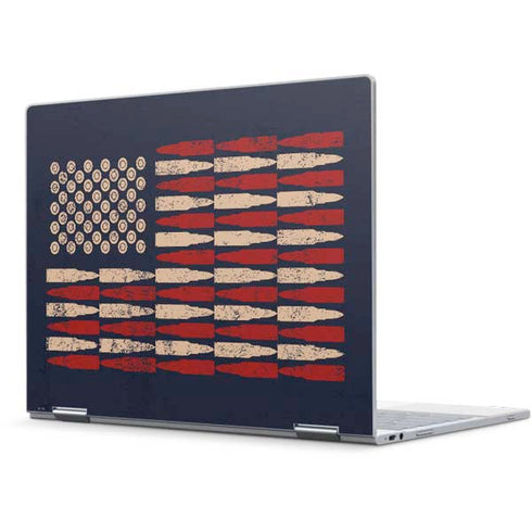 Blue Bullet American Flag Pixelbook Skin